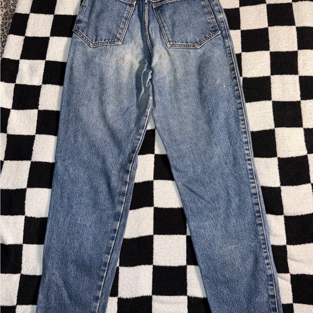 CALVIN Vintage 1990s Blue Jeans 100% Cotton Made in USA Size 7/8 - Picture 3 of 5